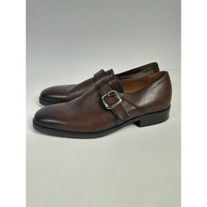Robert Talbot Shoes Men Sz 8 Brown Leather Monk Strap Oxfords City Prep